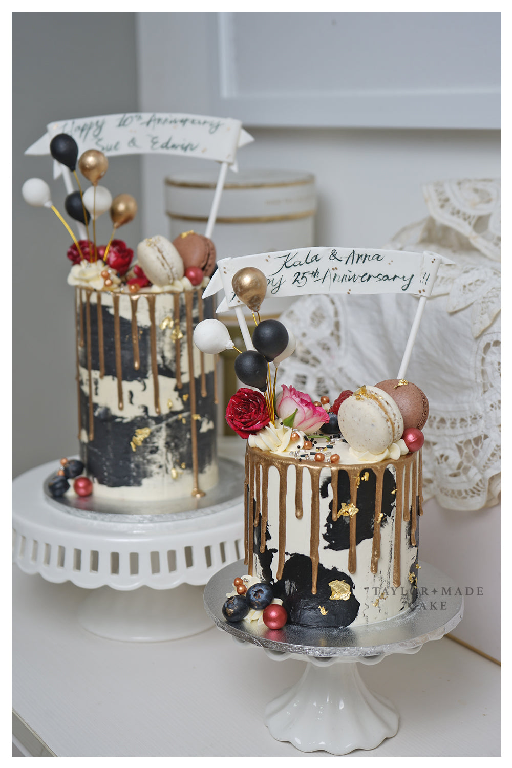 Black & White Balloon Cake