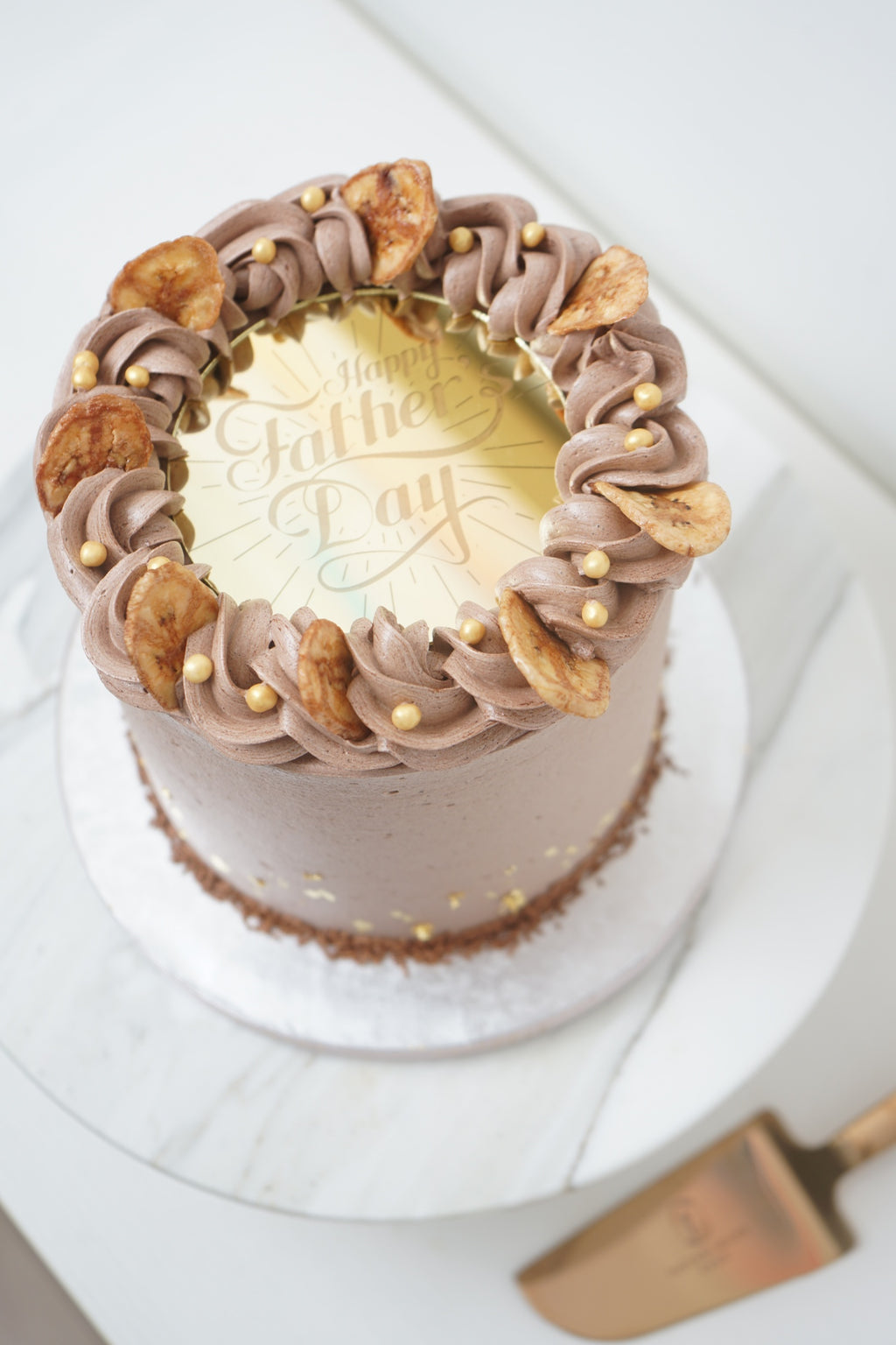 Chocolate Banana Father's Day Cake
