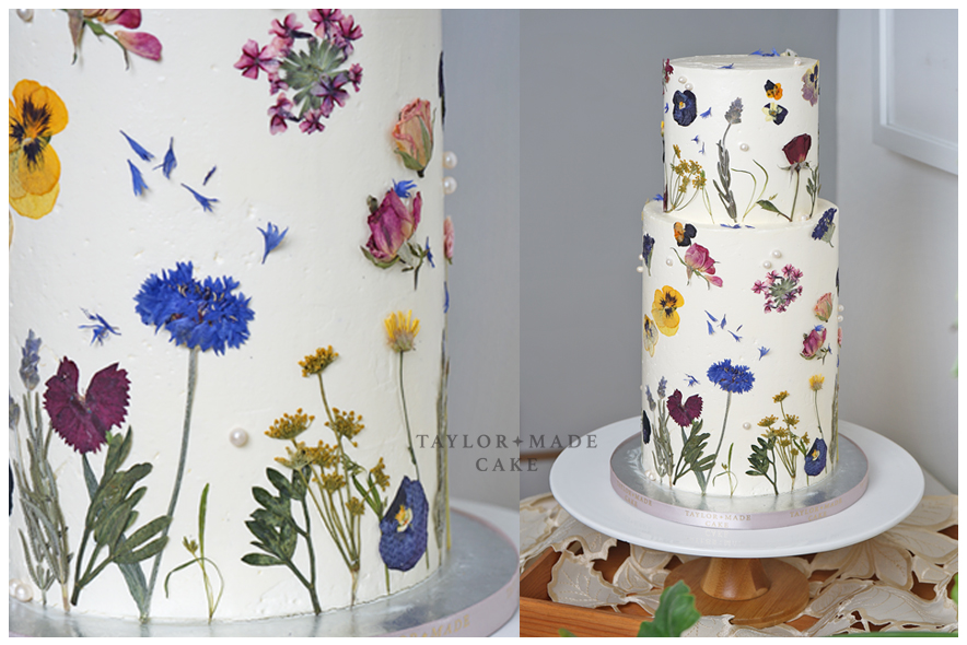 dried flower cake banner