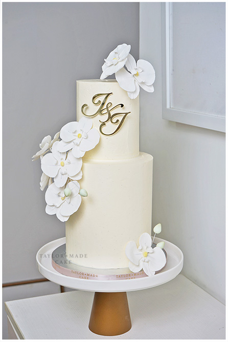 sugar orchid wedding cake